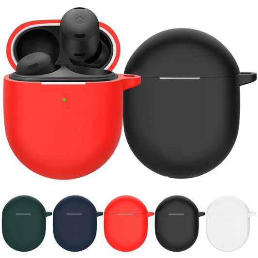 For Google Pixel Buds Pro Wireless Earphone Silicone Protective Case with Hook(Dark Blue) by buy2fix