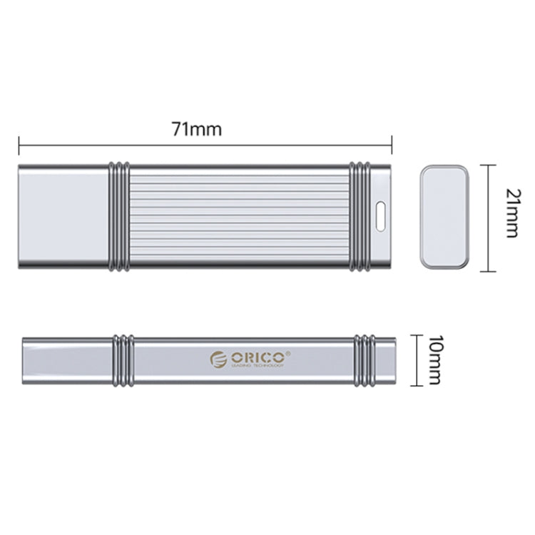 ORICO USB Flash Drive, Read: 100MB/s, Write: 50MB/s, Memory:32GB, Port:Type-C(Silver) - USB Flash Drives by ORICO | Online Shopping UK | buy2fix