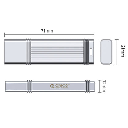 ORICO USB Flash Drive, Read: 100MB/s, Write: 50MB/s, Memory:128GB, Port:Type-C(Silver) - USB Flash Drives by ORICO | Online Shopping UK | buy2fix