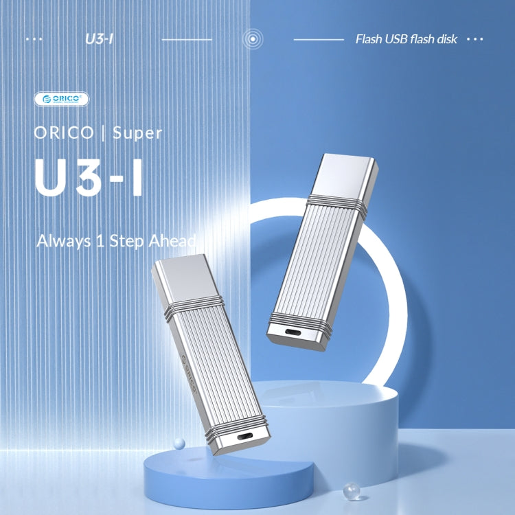 ORICO USB Flash Drive, Read: 100MB/s, Write: 50MB/s, Memory:256GB, Port:Type-C(Silver) - USB Flash Drives by ORICO | Online Shopping UK | buy2fix