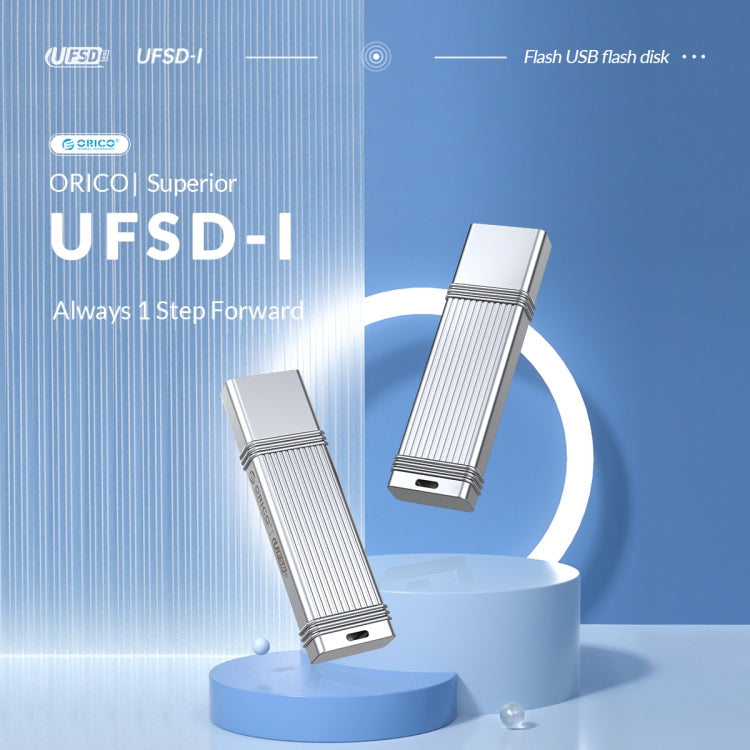 ORICO UFS Flash Drive, Read: 411MB/s, Write: 353MB/s, Memory:128GB, Port:Type-C(Silver) - USB Flash Drives by ORICO | Online Shopping UK | buy2fix