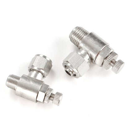 SL6-01 LAIZE Nickel Plated Copper Trachea Quick Fitting Throttle Valve Lock Female Connector -  by LAIZE | Online Shopping UK | buy2fix