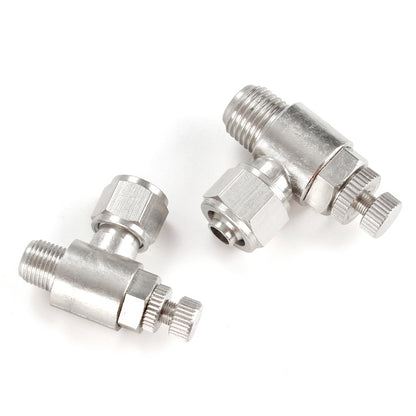 SL8-01 LAIZE Nickel Plated Copper Trachea Quick Fitting Throttle Valve Lock Female Connector -  by LAIZE | Online Shopping UK | buy2fix