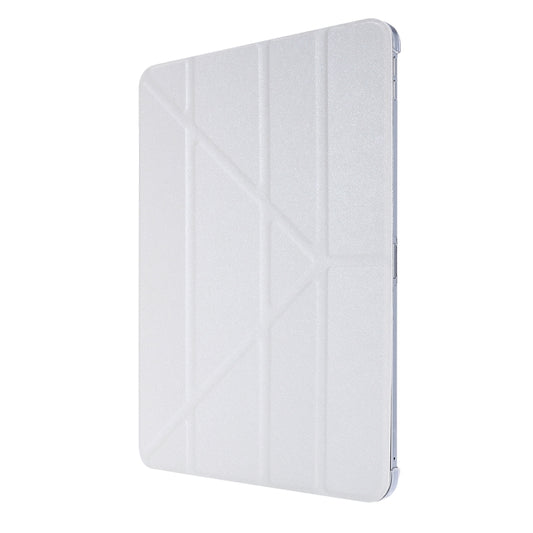 For iPad Pro 11 (2020) Silk Texture Horizontal Deformation Flip Leather Tablet Case with Three-folding Holder(White) by buy2fix