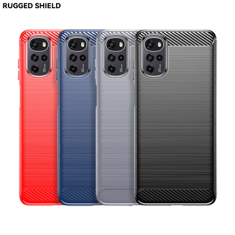 For Honor X6 5G Brushed Texture Carbon Fiber TPU Phone Case(Blue) - Honor Cases by buy2fix | Online Shopping UK | buy2fix