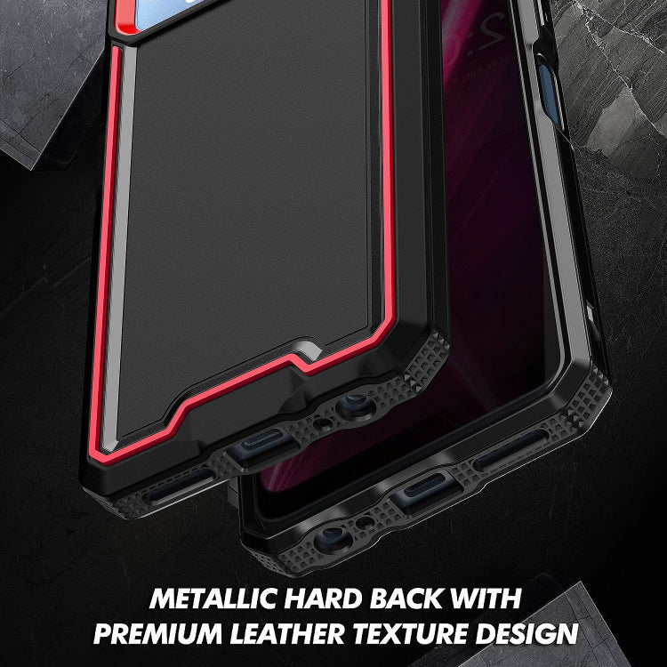 For T-Mobile Revvl 6 5G Armour Two-color TPU + PC Phone Case(Black+Red) - More Brand by buy2fix | Online Shopping UK | buy2fix