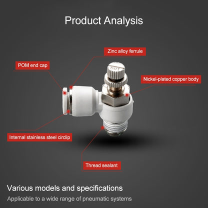 SL6-03 LAIZE SL Throttle Valve Elbow Pneumatic Quick Connector -  by LAIZE | Online Shopping UK | buy2fix