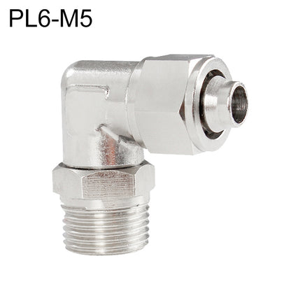 PL6-M5 LAIZE Nickel Plated Copper Trachea Quick Fitting Twist Swivel Elbow Lock Female Connector -  by LAIZE | Online Shopping UK | buy2fix