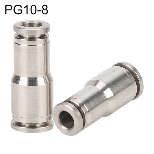 PG10-8 LAIZE Nickel Plated Copper Reducer Straight Pneumatic Quick Fitting Connector -  by LAIZE | Online Shopping UK | buy2fix