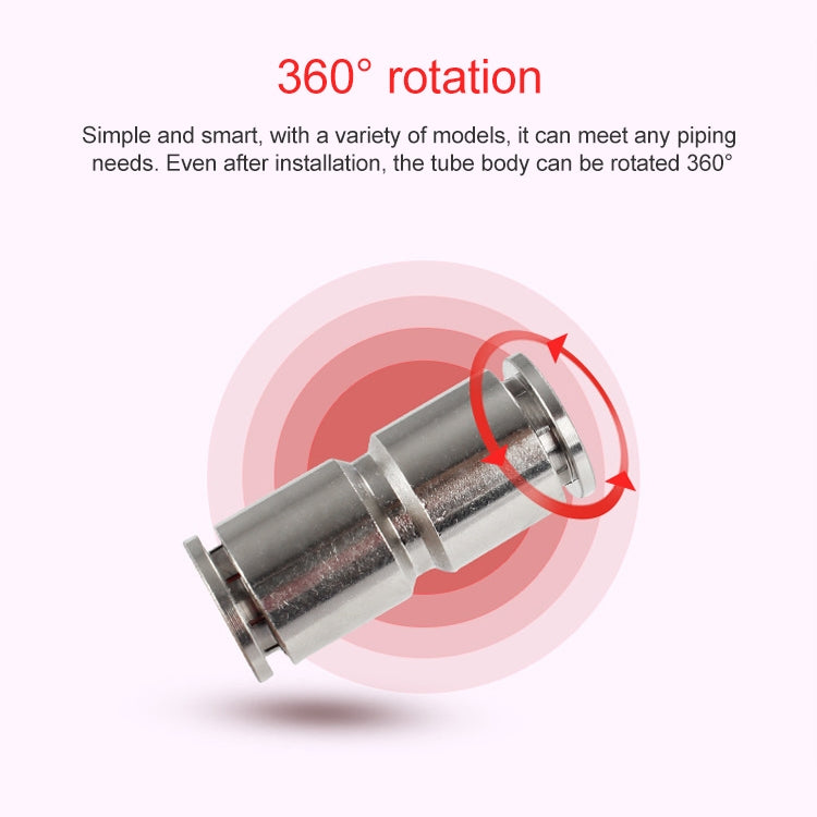 PG16-12 LAIZE Nickel Plated Copper Reducer Straight Pneumatic Quick Fitting Connector -  by LAIZE | Online Shopping UK | buy2fix