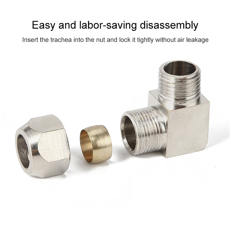 PL6-03 LAIZE Nickel Plated Copper Reducer Elbow Pneumatic Quick Fitting Connector -  by LAIZE | Online Shopping UK | buy2fix