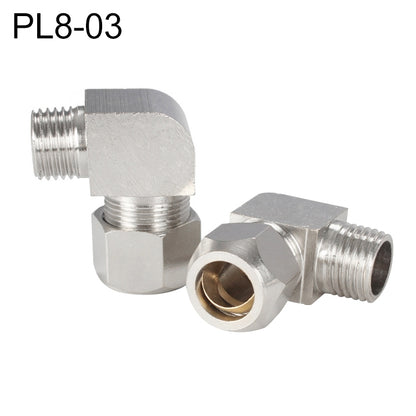 PL8-03 LAIZE Nickel Plated Copper Reducer Elbow Pneumatic Quick Fitting Connector -  by LAIZE | Online Shopping UK | buy2fix