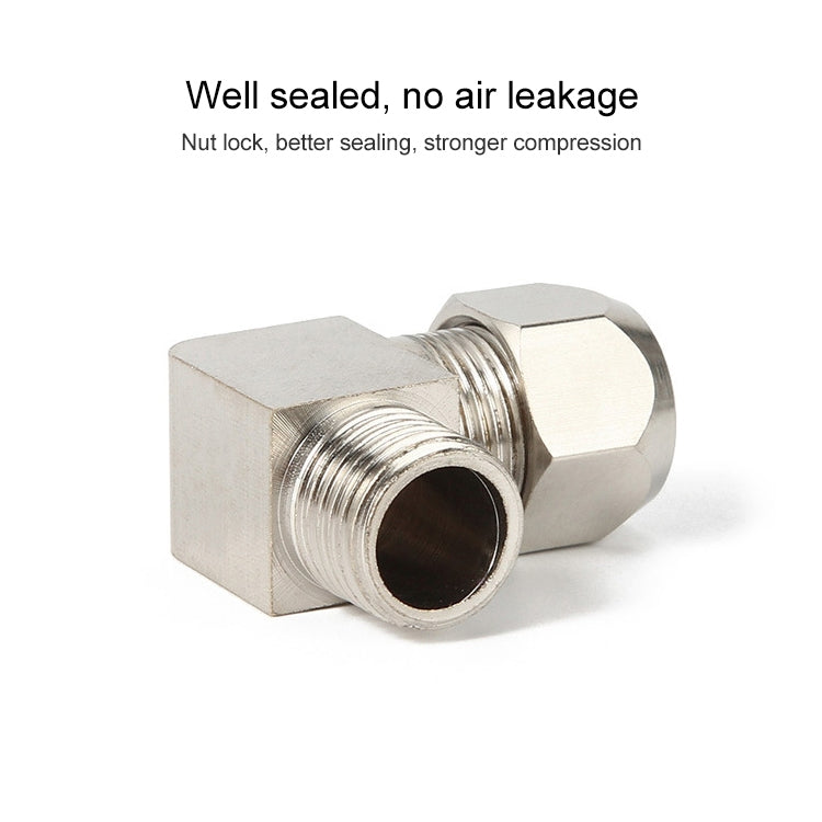 PL12-01 LAIZE Nickel Plated Copper Reducer Elbow Pneumatic Quick Fitting Connector -  by LAIZE | Online Shopping UK | buy2fix