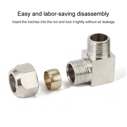 PL12-01 LAIZE Nickel Plated Copper Reducer Elbow Pneumatic Quick Fitting Connector -  by LAIZE | Online Shopping UK | buy2fix