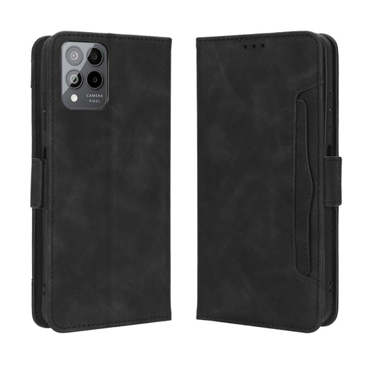 For T-Mobile REVVL 6 Pro 5G Skin Feel Calf Texture Card Slots Leather Phone Case(Black) by buy2fix