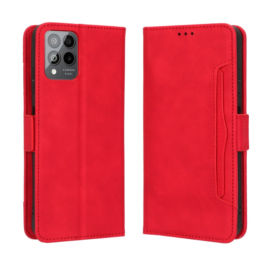 For T-Mobile REVVL 6 Pro 5G Skin Feel Calf Texture Card Slots Leather Phone Case(Red) by buy2fix