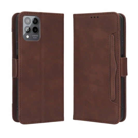 For T-Mobile REVVL 6 Pro 5G Skin Feel Calf Texture Card Slots Leather Phone Case(Brown) by buy2fix