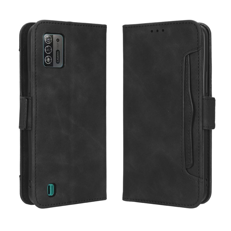 For ZTE Blade A52 Lite Skin Feel Calf Texture Card Slots Leather Phone Case(Black) - ZTE Cases by buy2fix | Online Shopping UK | buy2fix