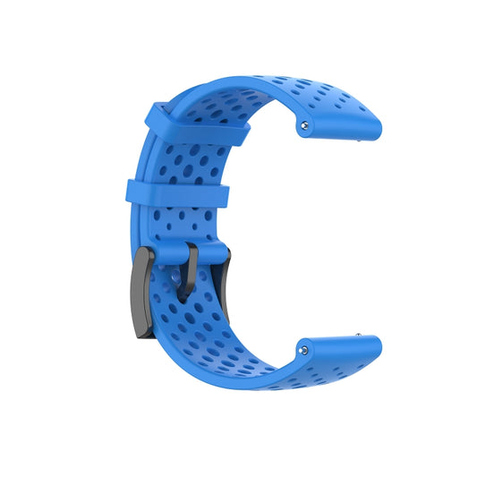 For Suunto 9 Breathable Silicone Watch Band, Exclude the Subject(Blue) by buy2fix