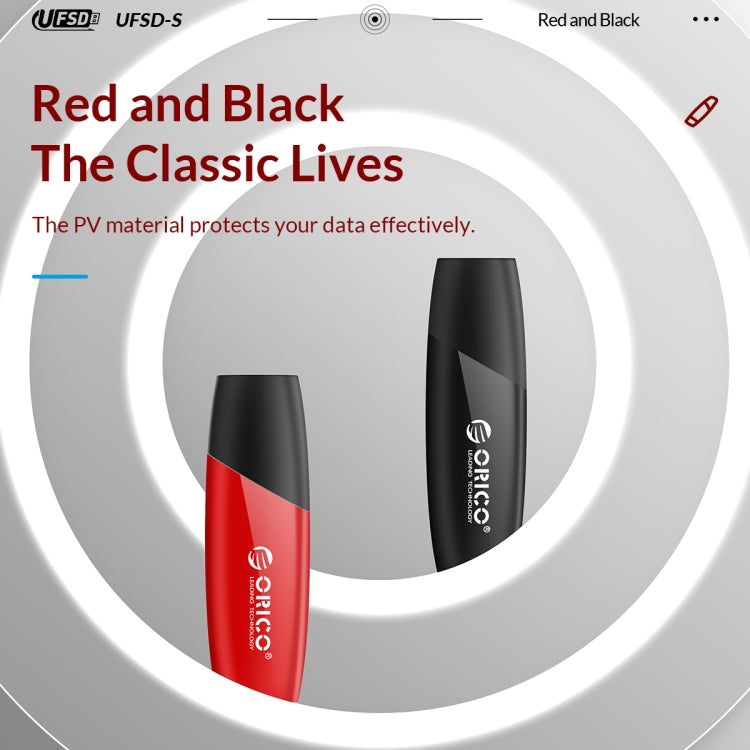 ORICO UFS Flash Drive, Read: 450MB/s, Write: 350MB/s, Memory:64GB, Port:Type-C(Red) - USB Flash Drives by ORICO | Online Shopping UK | buy2fix