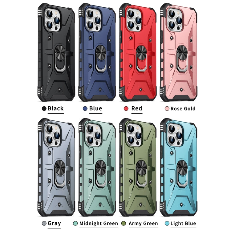For iPhone 12 Pro Max Ring Holder Phone Case(Red) by buy2fix