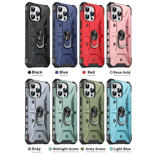 For iPhone 12 Pro Max Ring Holder Phone Case(Blue) by buy2fix