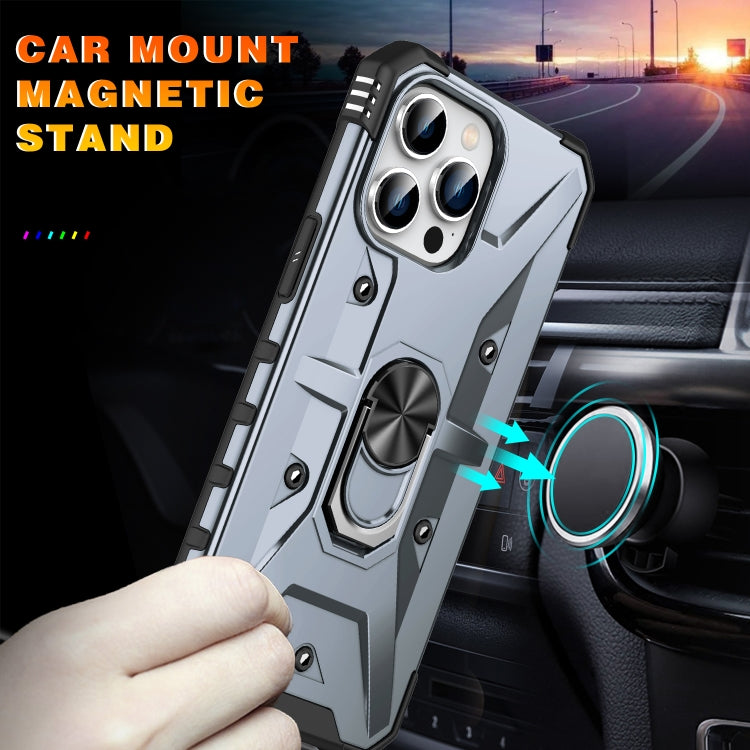 For iPhone 12 Pro Max Ring Holder Phone Case(Blue) by buy2fix