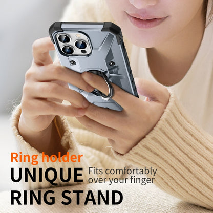 For iPhone 12 Pro Max Ring Holder Phone Case(Blue) by buy2fix