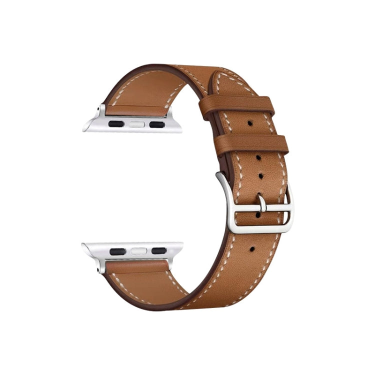 For Apple Watch Series 8 41mm imak PG1 Series Leather Watch Band(Brown) by buy2fix