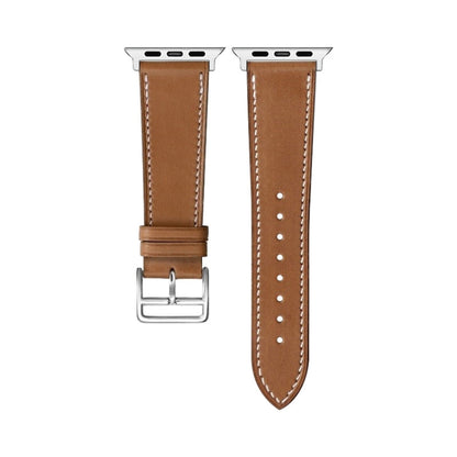 For Apple Watch Series 8 41mm imak PG1 Series Leather Watch Band(Brown) by buy2fix