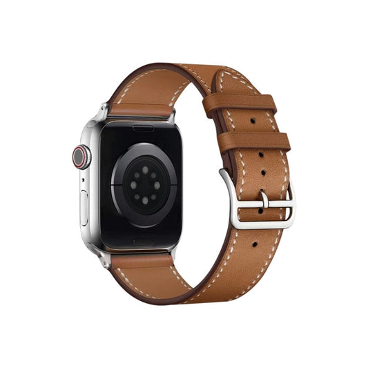 For Apple Watch Series 8 45mm imak PG1 Series Leather Watch Band(Brown) by buy2fix