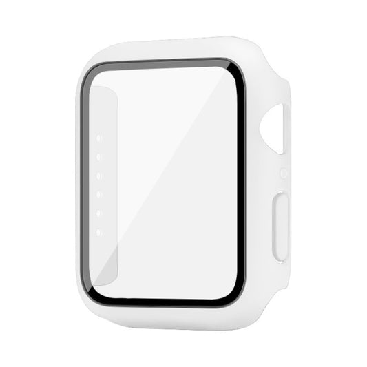 For Apple Watch Series 4/5/6/SE 1/2/3 40mm imak PC Frame Case with Tempered Glass Film(White) by imak