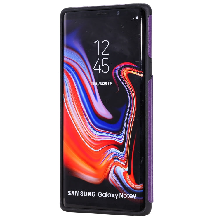 For Galaxy Note 9 Cat Tree Embossing Pattern Shockproof Protective Case with Card Slots & Photo Frame & Holder(Purple) by buy2fix