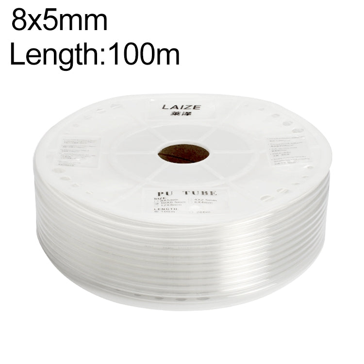 LAIZE Pneumatic Compressor Air Flexible PU Tube, Specification:8x5mm, 100m(Transparent) -  by LAIZE | Online Shopping UK | buy2fix