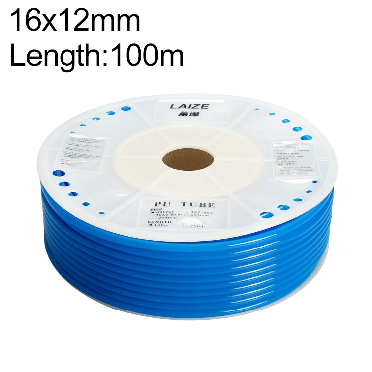 LAIZE Pneumatic Compressor Air Flexible PU Tube, Specification:16x12mm, 100m(Blue) -  by LAIZE | Online Shopping UK | buy2fix
