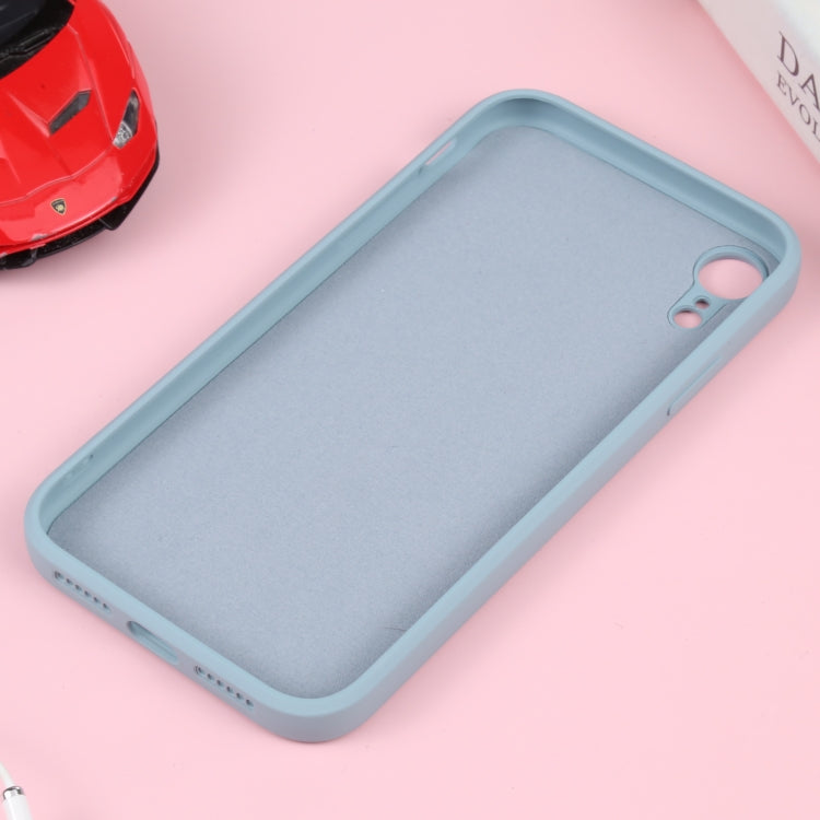 For iPhone XR Liquid Silicone Full Coverage Shockproof Magsafe Phone Case(Light Blue) by buy2fix