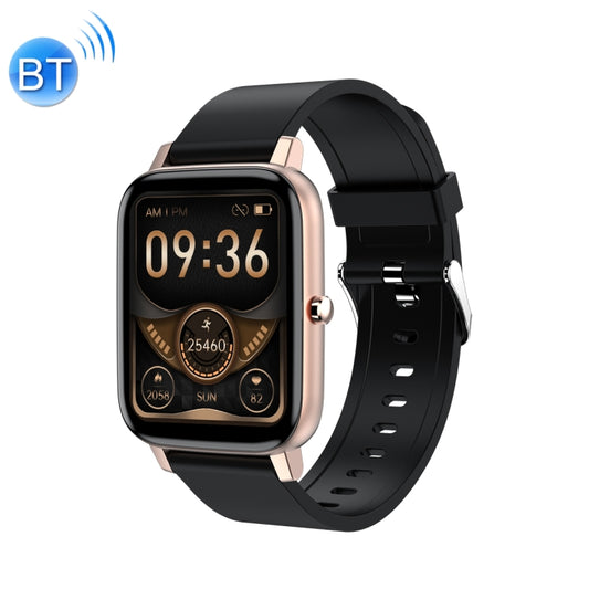 Ochstin 5H80 1.69 inch Square Screen Silicone Strap Heart Rate Blood Oxygen Monitoring Bluetooth Smart Watch(Black+Gold) - Smart Wear by OCHSTIN | Online Shopping UK | buy2fix