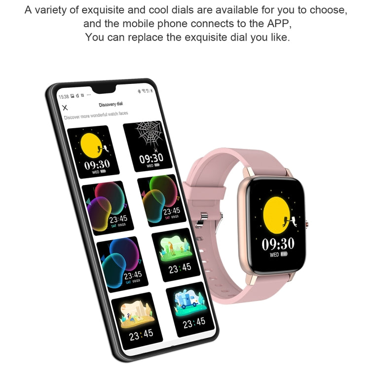 Ochstin 5H80 1.69 inch Square Screen Silicone Strap Heart Rate Blood Oxygen Monitoring Bluetooth Smart Watch(Pink) - Smart Wear by OCHSTIN | Online Shopping UK | buy2fix