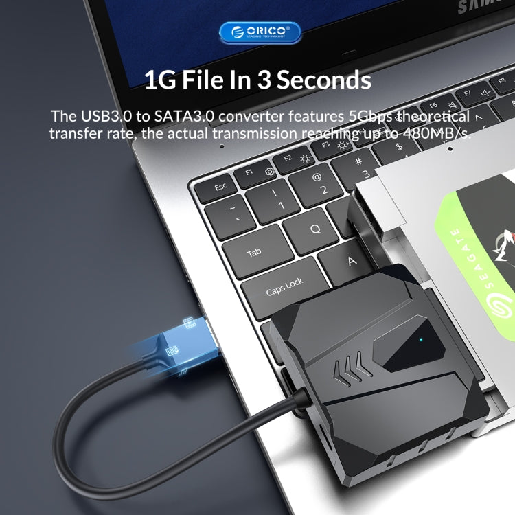 ORICO UTS2 USB 3.0 2.5-inch SATA HDD Adapter with Silicone Case, Cable Length:0.3m - USB to IDE / SATA by ORICO | Online Shopping UK | buy2fix