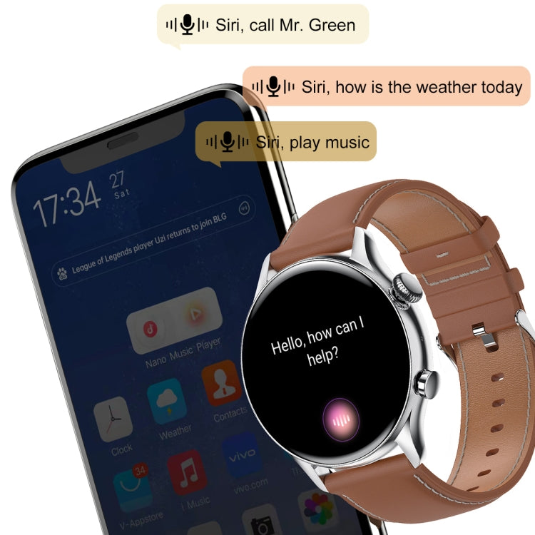 Ochstin 5HK8 Pro 1.36 inch Round Screen Blood Oxygen Blood Pressure Monitoring Bluetooth Smart Watch, Strap:Silicone(Black) - Smart Wear by OCHSTIN | Online Shopping UK | buy2fix
