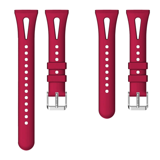 For Fitbit Versa 3 / 4 Water-drop Slim Silicone Watch Band, Size:L(Rose Red) by buy2fix