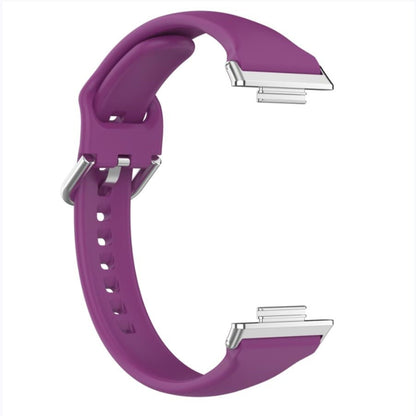 For Huawei Watch Fit 2 Small Waist Silicone Watch Band, Size:S(Dark Purple) by buy2fix