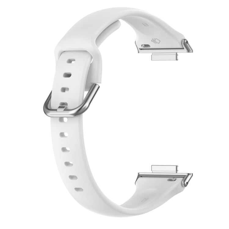 For Huawei Watch Fit 2 Small Waist Silicone Watch Band, Size:S(White) by buy2fix