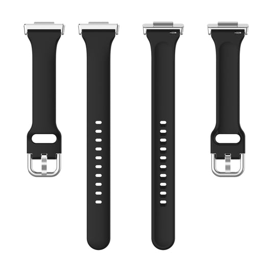 For Huawei Watch Fit 2 Small Waist Silicone Watch Band, Size:S(Black) by buy2fix