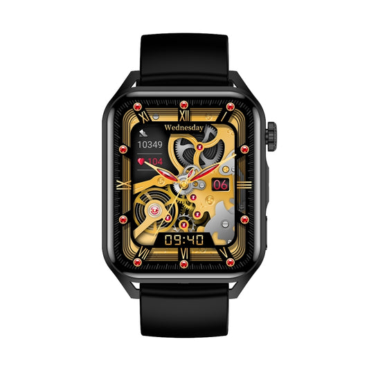 Ochstin 5HK28 1.78 inch Square Screen Silicone Strap Smart Watch Supports Bluetooth Call Function/Blood Oxygen Monitoring(Black) by OCHSTIN