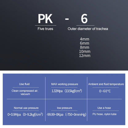 PK-6 LAIZE 10pcs Plastic Five Port Pneumatic Quick Fitting Connector -  by LAIZE | Online Shopping UK | buy2fix