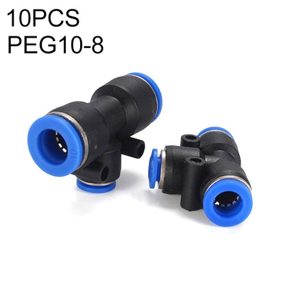PEG10-8 LAIZE 10pcs Plastic Y-type Tee Reducing Pneumatic Quick Fitting Connector -  by LAIZE | Online Shopping UK | buy2fix