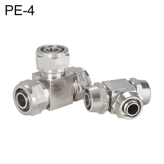 PE-4 LAIZE Nickel Plated Copper Y-type Tee Pneumatic Quick Connector -  by LAIZE | Online Shopping UK | buy2fix