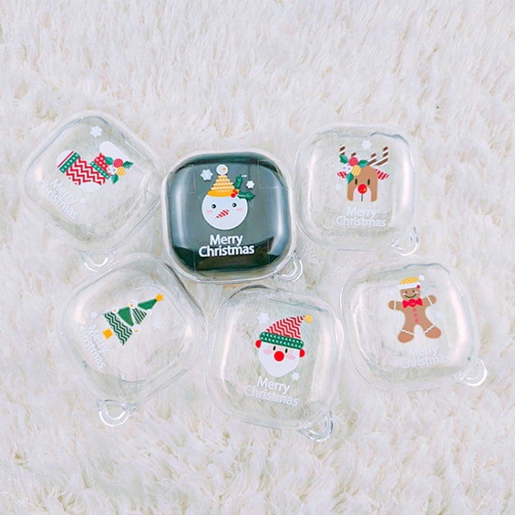 For Samsung Galaxy Buds Live Christmas Transparent TPU Earphone Case(Snowman) - Samsung Earphone Case by buy2fix | Online Shopping UK | buy2fix