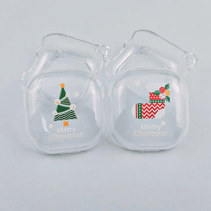 For Samsung Galaxy Buds Live Christmas Transparent TPU Earphone Case(Santa Claus) - Samsung Earphone Case by buy2fix | Online Shopping UK | buy2fix